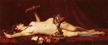  Nacktheit Malerei - Bacchantin Enivree Nacktheit Adolphe Alexandre Lesrel